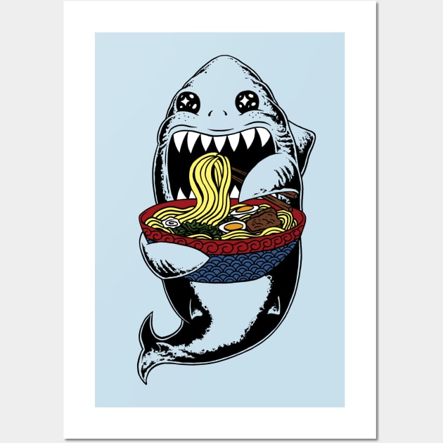 Shark Ramen Wall Art by popcornpunk